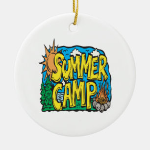 Summer Camp Ceramic Tree Decoration
