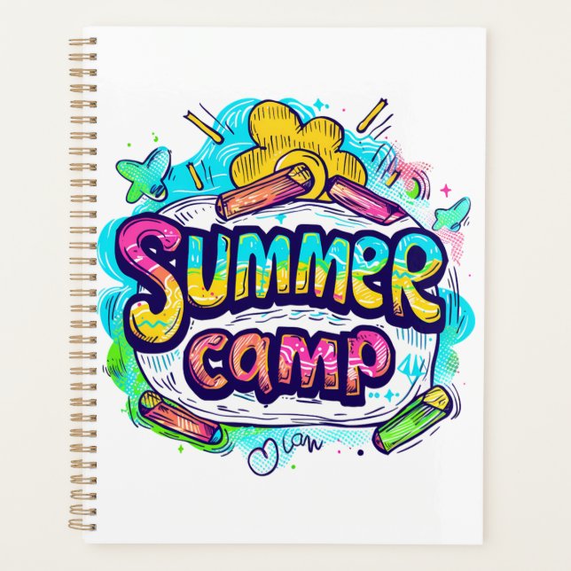 Summer Camp - Colorful Summer Camp Planner (Front)