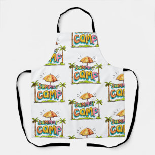 Summer Camp - Colorful Summer Camp Sign Apron