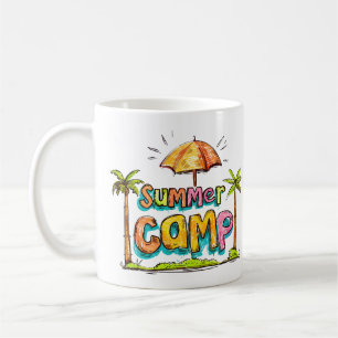 Summer Camp - Colorful Summer Camp Sign Coffee Mug