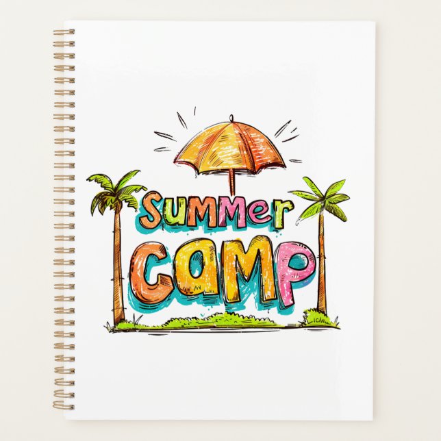 Summer Camp - Colorful Summer Camp Sign Planner (Front)