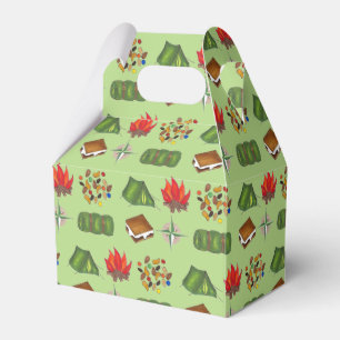 Summer Camp Compass Campfire S'mores Tent Trailmix Favour Box