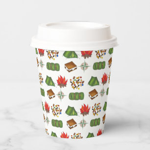 Summer Camp Compass Campfire S'mores Tent Trailmix Paper Cups