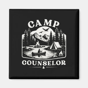 Summer camp counsellor staff groovy rainbow camp magnet