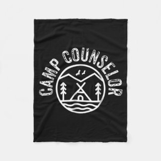 Summer Camp Counselor Staff Men Women Youth Fleece Blanket