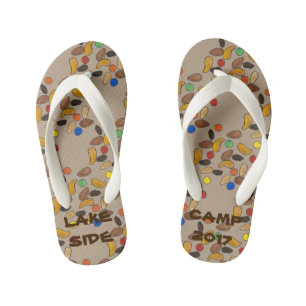 Summer Camp Custom Trail Mix Camping Hiking Camper Kid's Thongs