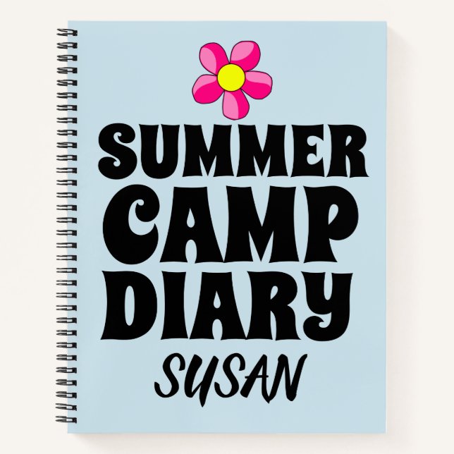 SUMMER CAMP DIARY PERSONALIZED NOTEBOOK (Front)