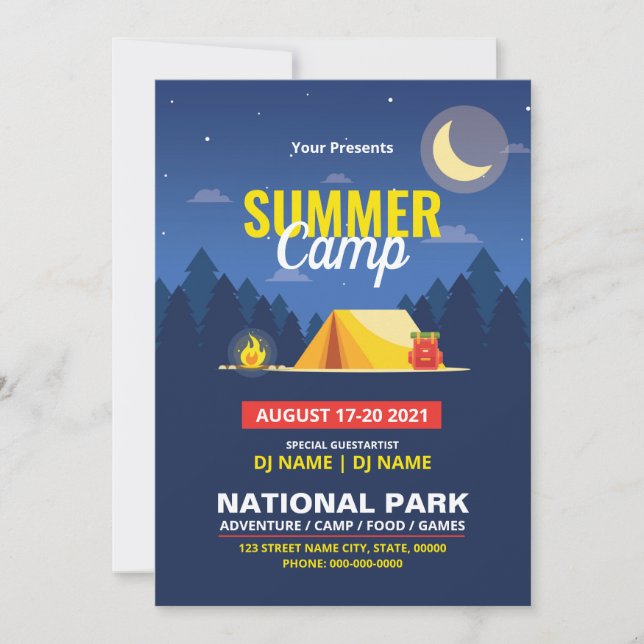 Summer Camp Flyer Invitation (Front)