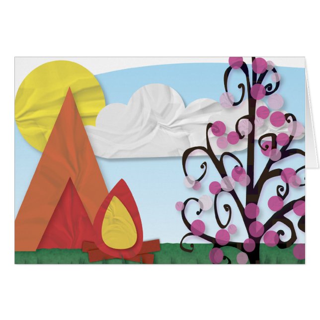 Summer Camp Illustrated Card (Front Horizontal)