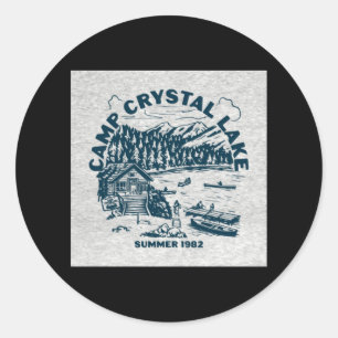 Summer Camp Lake Summer 82 On Light Classic Round Sticker