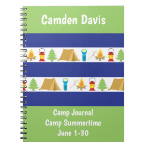Summer Camp Personalised Journal Notebook
