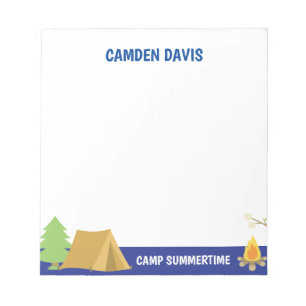 Summer Camp Personalised Notepad
