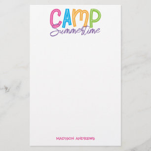 Summer Camp Personalised Stationery