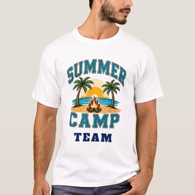 ☀️ Summer Camp Staff Typography 👕 T-Shirt (Front)