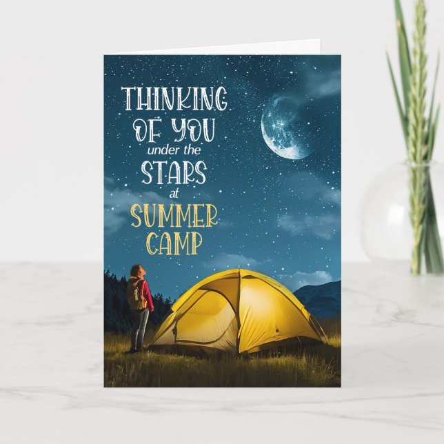 Summer Camp Thinking of You Under the Stars Card (Front)
