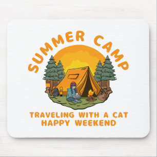 Summer camp traveling with a cat mouse pad
