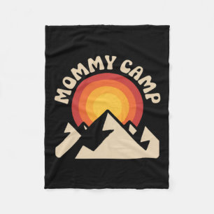 Summer Camp Vacation Camping Cute Mothers Day Fleece Blanket