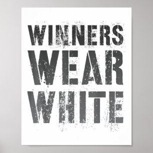 Summer Camp Winners Wear White Competition Matchin Poster