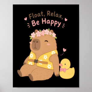 Summer Capybara Artwork Poster