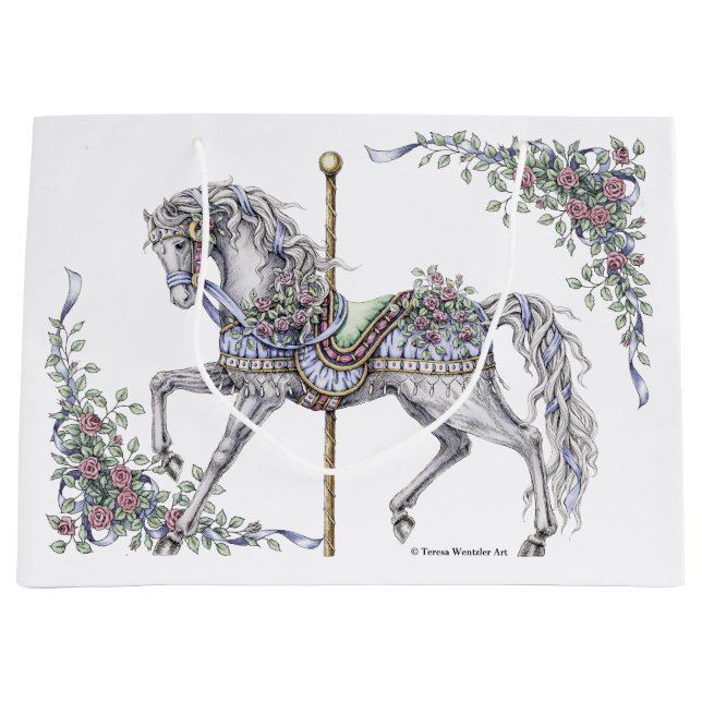 Summer Carousel Horse Gift Bag (Front)