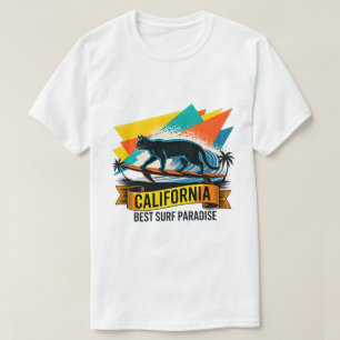 Summer Cat Surfer - Radical Beach Vibes T-Shirt