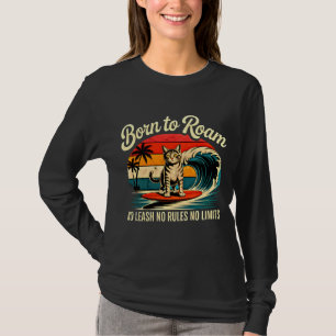 Summer Cat Surfer - Retro Beach Design for Women T-Shirt