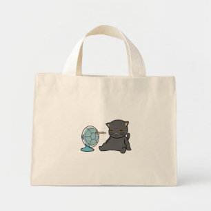 summer cats design infront of fan   dogs design  mini tote bag