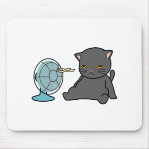 summer cats design infront of fan dogs design mouse pad
