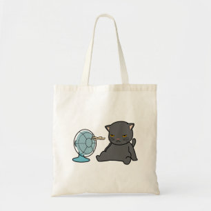 summer cats design infront of fan   dogs design  tote bag