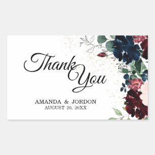 Summer Celebration Wedding Thank You Rectangular Sticker