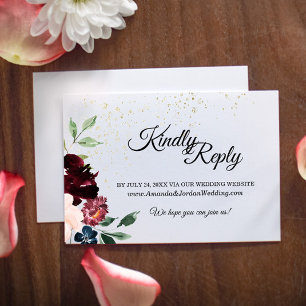 Summer Celebration Wedding Website Response Card
