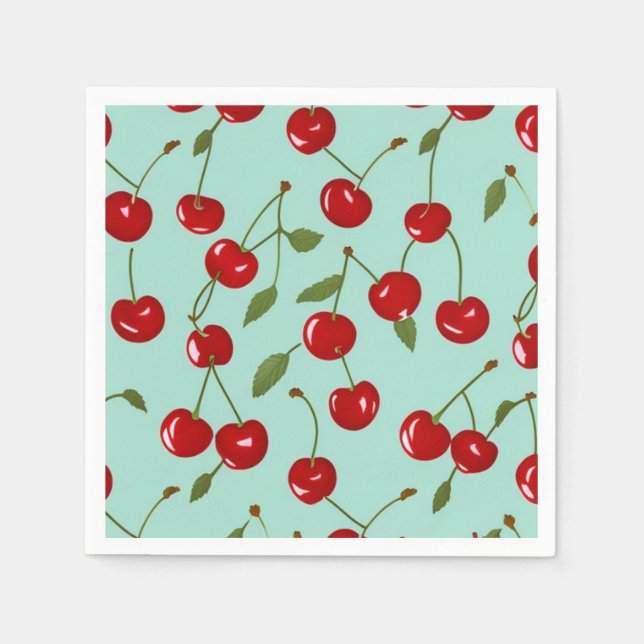 Summer Cherries Napkin (Front)