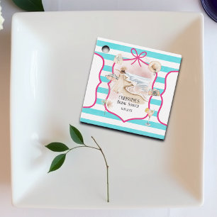 Summer Chic Beach and Waves Bridal Shower Favour Tags
