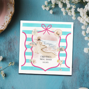 Summer Chic Beach and Waves Bridal Shower Napkin