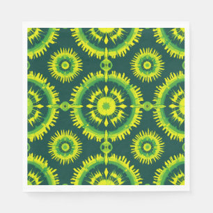 Summer Chic Luncheon Napkins Circles Design