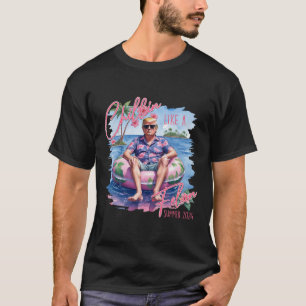 Summer Chillin Like A Felon Trump For President 20 T-Shirt