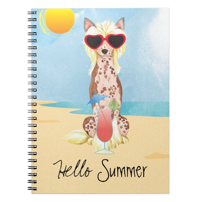 Summer Chinese Crested Notebook (Front)