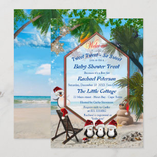 Summer Christmas Baby Shower Invitation