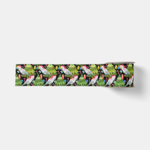 Summer Christmas Cockatoo Pattern Grosgrain Ribbon