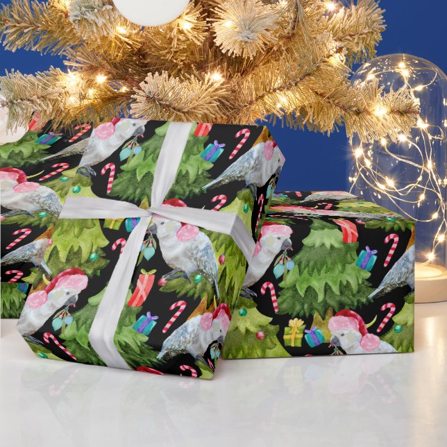 Summer Christmas Cockatoo Pattern Wrapping Paper (Holidays)