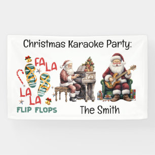 Summer Christmas  in July  Santa Claus on beach  Banner