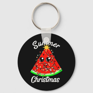 Summer Christmas In July Watermelon Fruit Tree Tro Key Ring