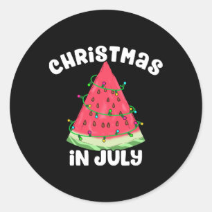 Summer Christmas July In Christmas In July Christm Classic Round Sticker