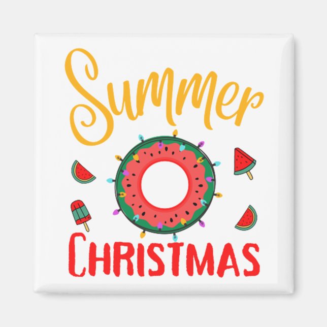 Summer Christmas July Magnet (Front)