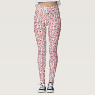 Summer Christmas Koalas White Leggings