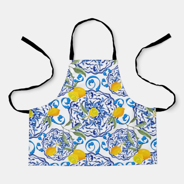 Summer citrus,boho ,bohemian,floral Mediterranean  Apron (Front)