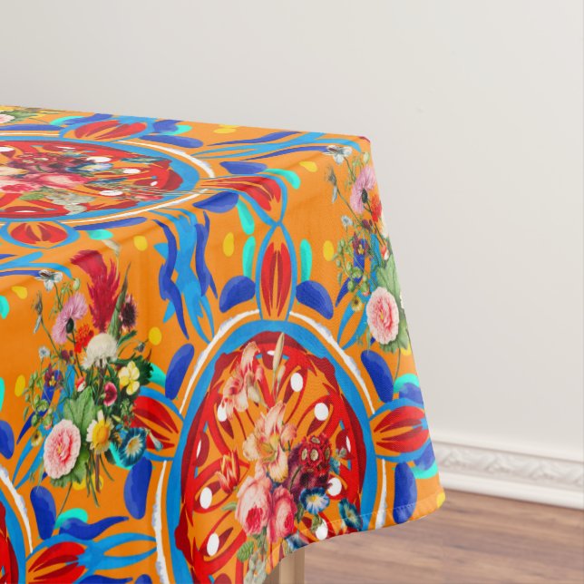 Summer citrus,boho ,bohemian,floral Mediterranean  Tablecloth (In Situ)