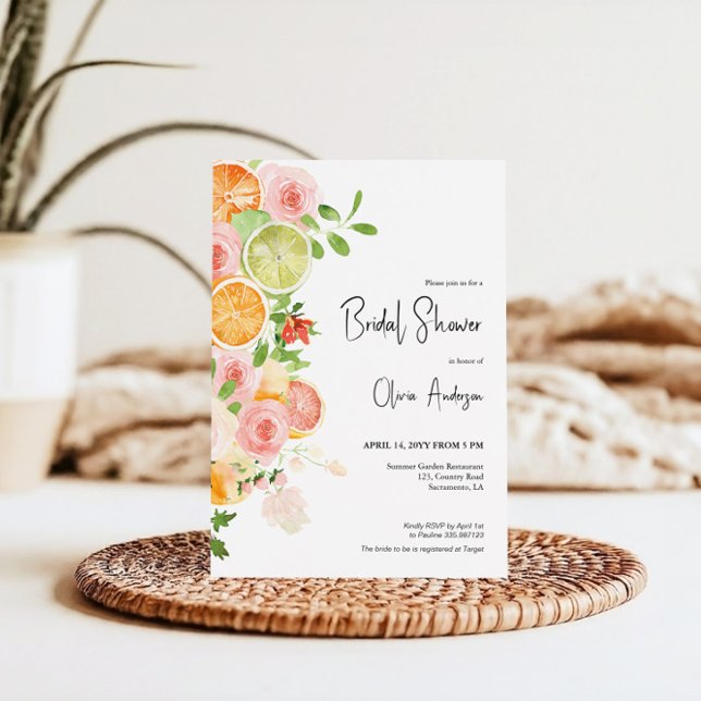 Summer Citrus Bridal Shower Brunch Invitation (Creator Uploaded)