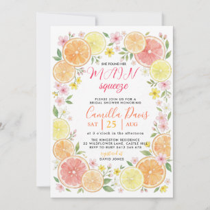 Summer Citrus Bridal Shower Invitation