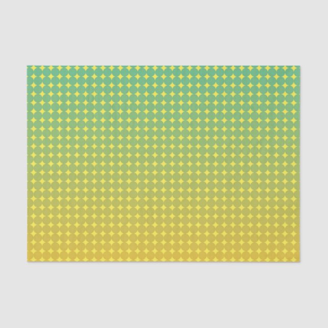 Summer Citrus Green and Orange Ombre Pattern Tissue Paper (Front)